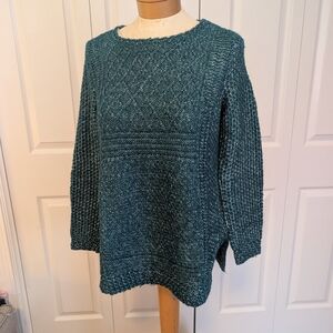 Women's Teal & Silver Sweater